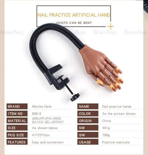 Planet Gates Prosthetic Fake Hands Model For Nail Art Making Exercises Painting Tool Training Manicure For Beginner Practice Equipment