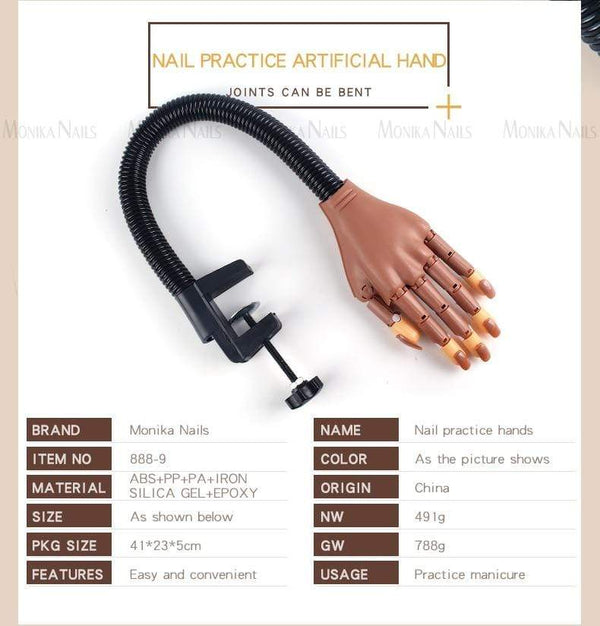 Planet Gates Prosthetic Fake Hands Model For Nail Art Making Exercises Painting Tool Training Manicure For Beginner Practice Equipment