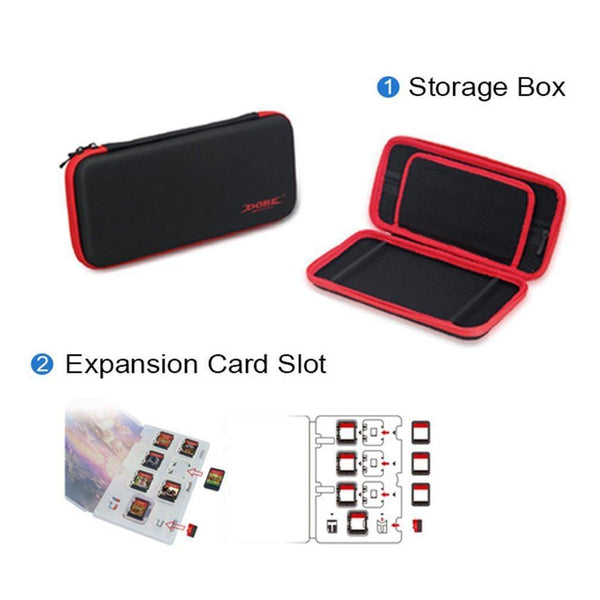 Planet Gates Protective Kit EVA Case Tempered Glass Protector Kit for Nintendo Switch
