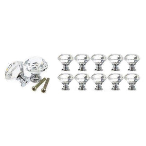 Planet Gates PRWMAN 5Pcs Diamond Crystal Glass Door Drawer Cabinet Wardrobe Pull Handle Knob 40mm Kitchen Furniture Accessories