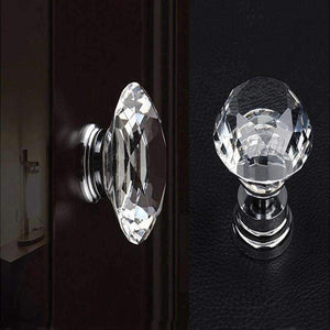 Planet Gates PRWMAN 5Pcs Diamond Crystal Glass Door Drawer Cabinet Wardrobe Pull Handle Knob 40mm Kitchen Furniture Accessories