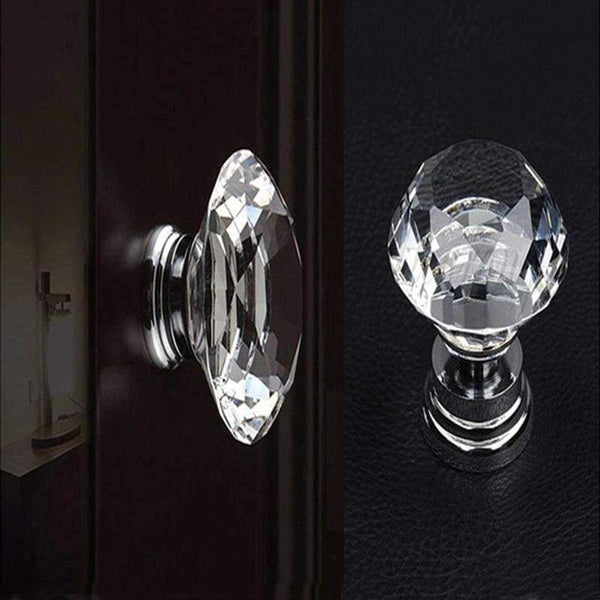 Planet Gates PRWMAN 5Pcs Diamond Crystal Glass Door Drawer Cabinet Wardrobe Pull Handle Knob 40mm Kitchen Furniture Accessories