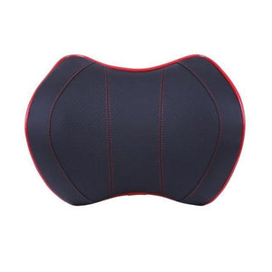Planet Gates PU Black red line Car Seat Head Neck Rest Massage Auto Pillow Space Memory Neck Headrest Car Cover Vehicular Pillow Seat Headrest Accessories