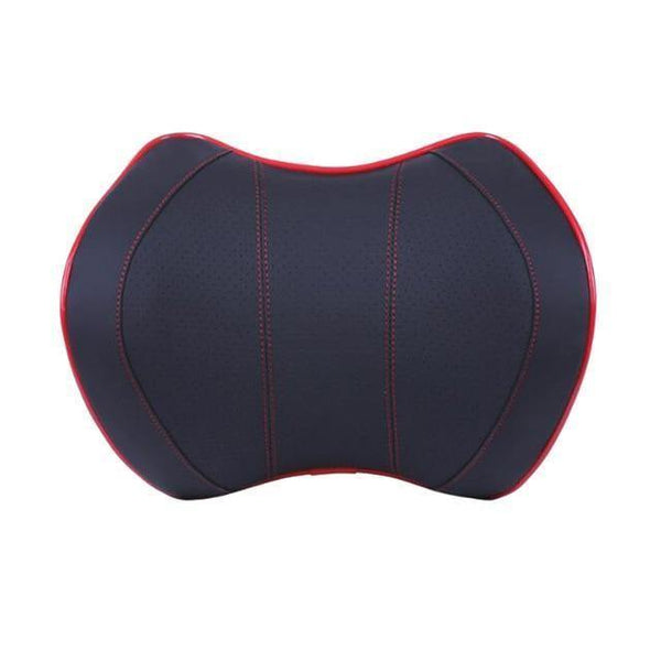 Planet Gates PU Black red line Car Seat Head Neck Rest Massage Auto Pillow Space Memory Neck Headrest Car Cover Vehicular Pillow Seat Headrest Accessories