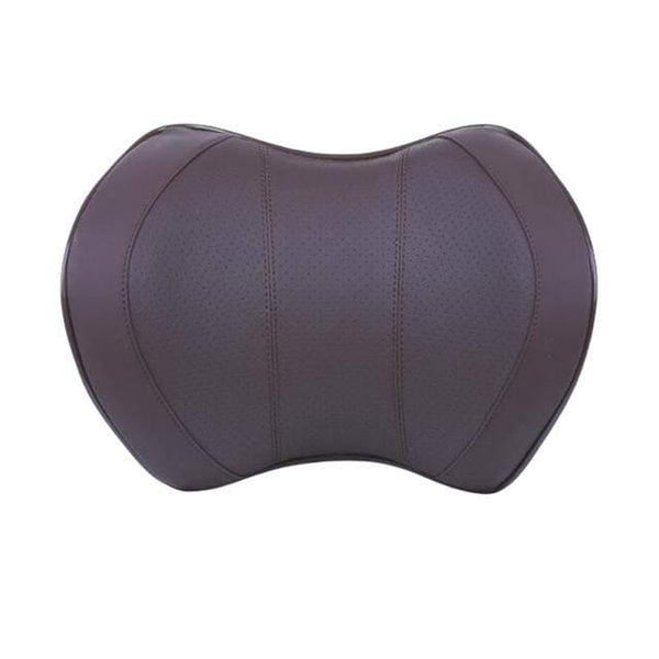 Planet Gates PU Brown Car Seat Head Neck Rest Massage Auto Pillow Space Memory Neck Headrest Car Cover Vehicular Pillow Seat Headrest Accessories