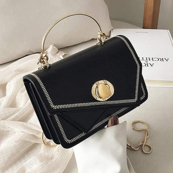 PU Leather Crossbody Bags For Women  Small Contrast Color Shoulder Messenger Bag Female Totes