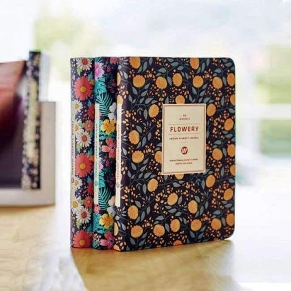 Planet Gates PU Leather Floral Flower Schedule Book Diary Weekly Planner Notebook School Office Writing Pads Stationery Supplies