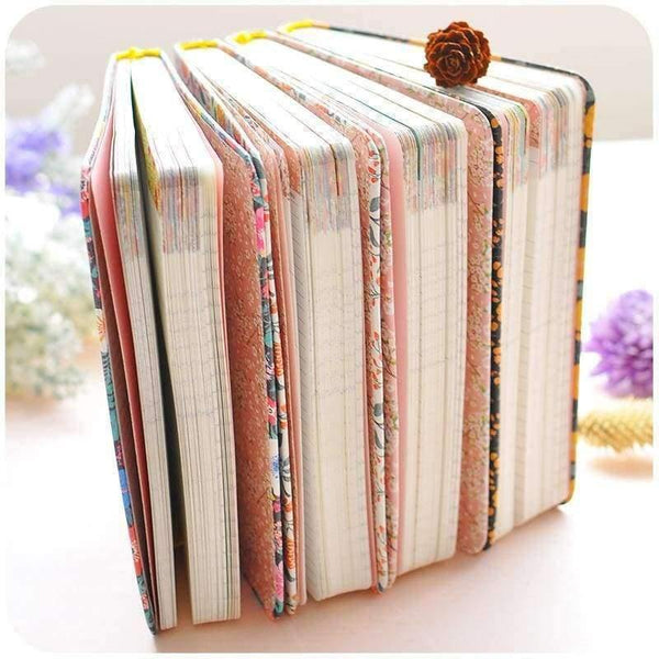 Planet Gates PU Leather Floral Flower Schedule Book Diary Weekly Planner Notebook School Office Writing Pads Stationery Supplies