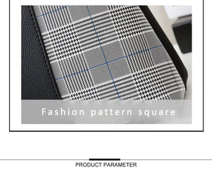 Planet Gates PU Leather Large Capacity Woman Handbag Grid Shoulder Bag Fashion Casual Luxury Designer Crossbody Women Handbags