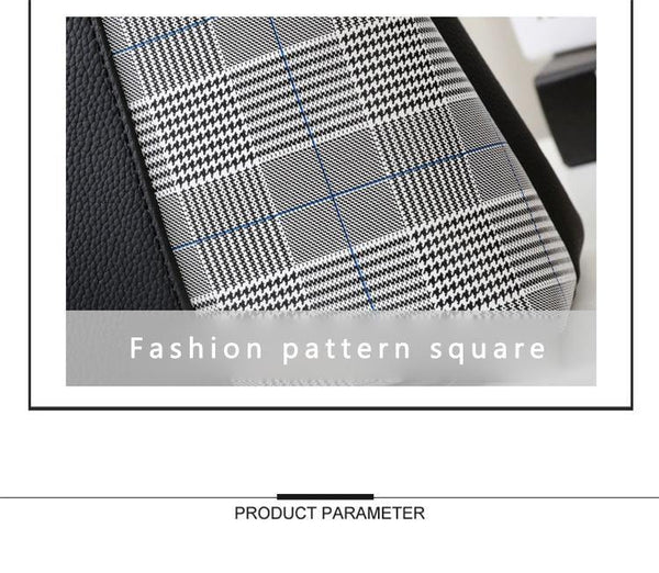 Planet Gates PU Leather Large Capacity Woman Handbag Grid Shoulder Bag Fashion Casual Luxury Designer Crossbody Women Handbags