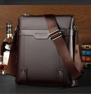 Planet Gates PU Leather Men Messenger Bags Casual Crossbody Bag Business Men's Handbag Bags for gift Men's Small Briefcase