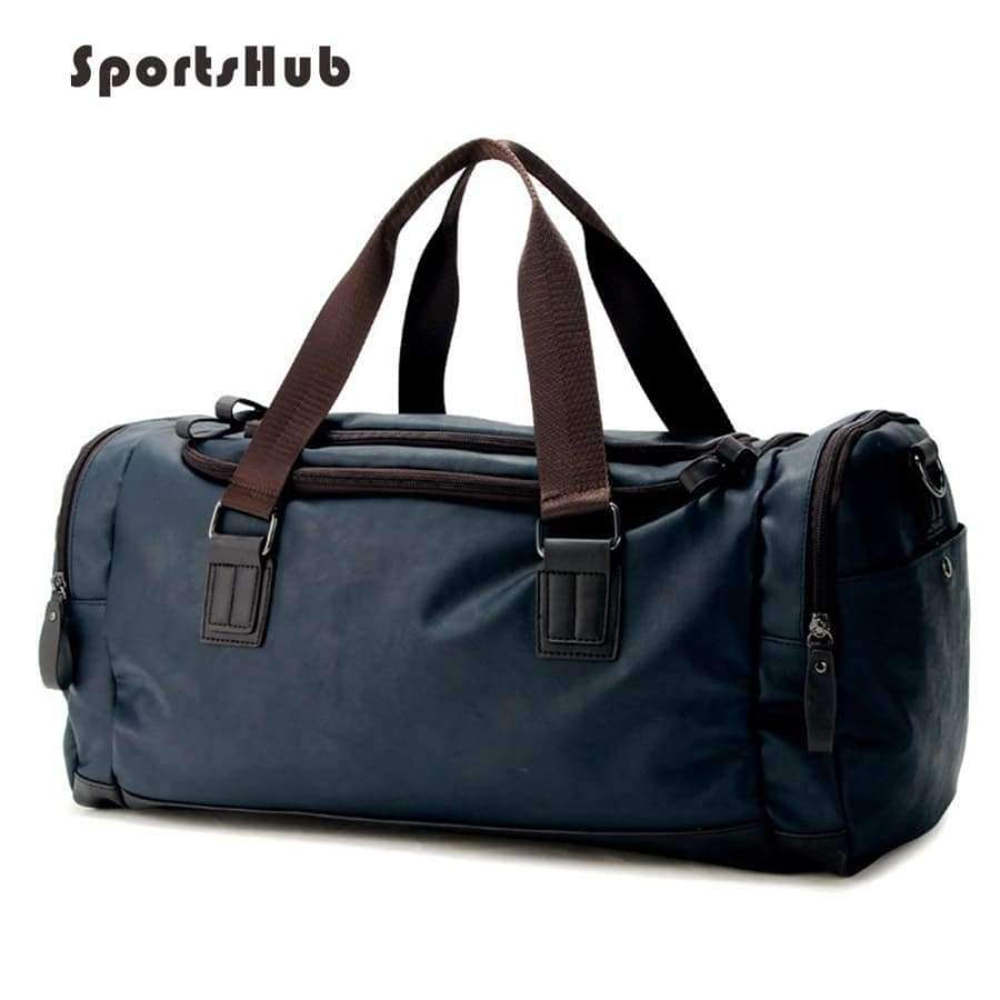 Planet Gates PU Leather Men's Sports Bags Gym Bags Classic Sports HandBag Fitness Travel Bags Workout Shoulder Bag SB0029