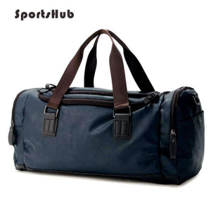 Planet Gates PU Leather Men's Sports Bags Gym Bags Classic Sports HandBag Fitness Travel Bags Workout Shoulder Bag SB0029