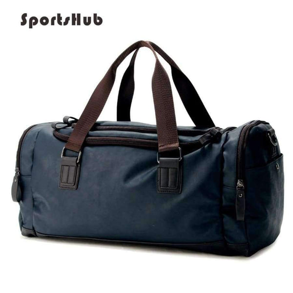 Planet Gates PU Leather Men's Sports Bags Gym Bags Classic Sports HandBag Fitness Travel Bags Workout Shoulder Bag SB0029