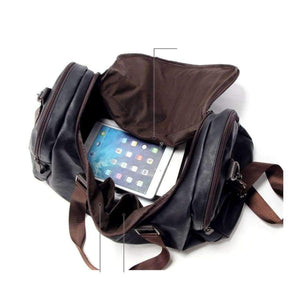 Planet Gates PU Leather Men's Sports Bags Gym Bags Classic Sports HandBag Fitness Travel Bags Workout Shoulder Bag SB0029