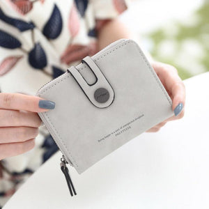 Planet Gates PU Leather Short Women Wallet Zipper Small Women Wallets Card Bag With Coin Purse Pockets Credit Holders