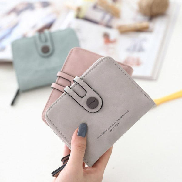 Planet Gates PU Leather Short Women Wallet Zipper Small Women Wallets Card Bag With Coin Purse Pockets Credit Holders