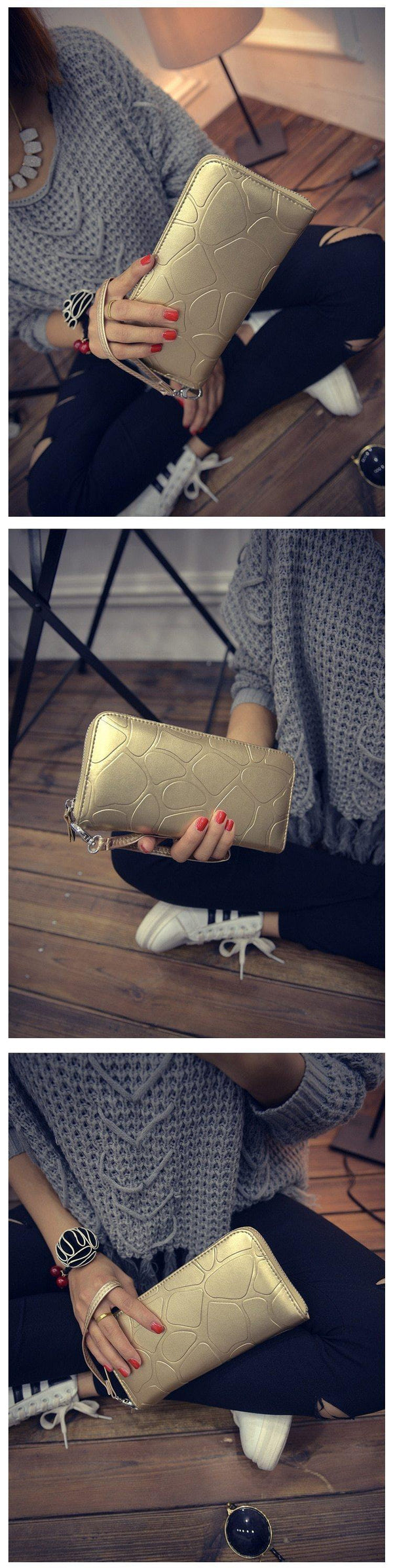 Planet Gates Pu Leather Women Wallet Female Purse Large Capacity Wallets Female Purse Lady Purses Phone Pocket Card Holder Carteras