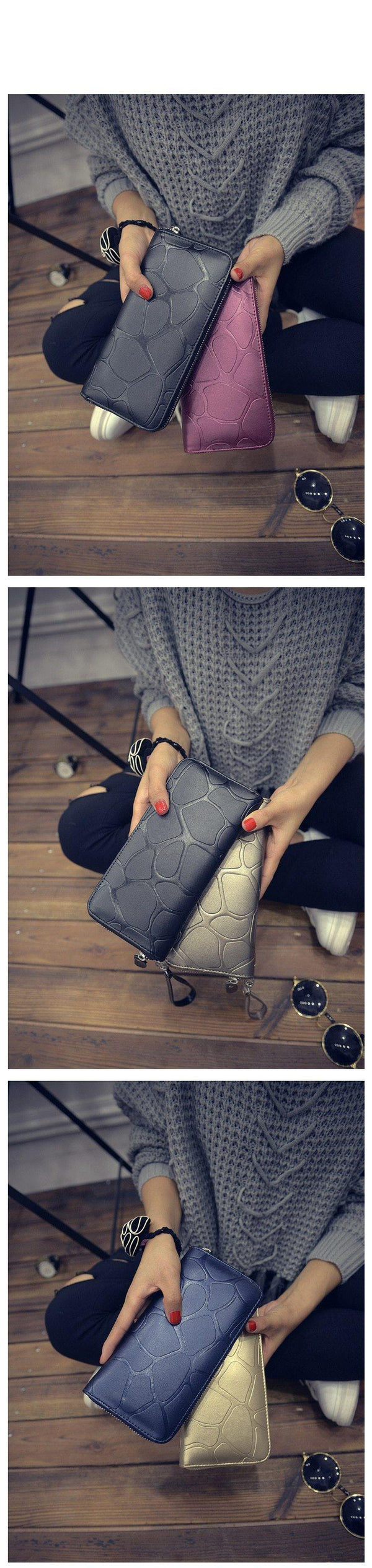 Planet Gates Pu Leather Women Wallet Female Purse Large Capacity Wallets Female Purse Lady Purses Phone Pocket Card Holder Carteras