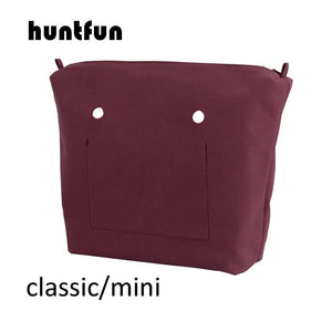 Planet Gates PU Nubuck Frosted Leather Waterproof Inner Lining Zipper Pocket for Obag Classic Mini  Lining Insert for O BAG