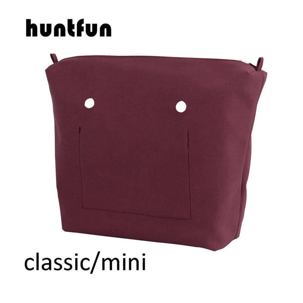 Planet Gates PU Nubuck Frosted Leather Waterproof Inner Lining Zipper Pocket for Obag Classic Mini  Lining Insert for O BAG