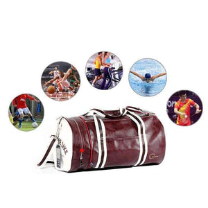 Planet Gates PU Outdoor Sports Gym Bag Multifunction Training Fitness Shoulder Bag With Shoes Pocket Mixed Colors Travel Yoga Handbag