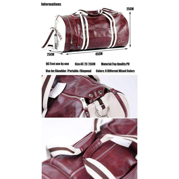 Planet Gates PU Outdoor Sports Gym Bag Multifunction Training Fitness Shoulder Bag With Shoes Pocket Mixed Colors Travel Yoga Handbag