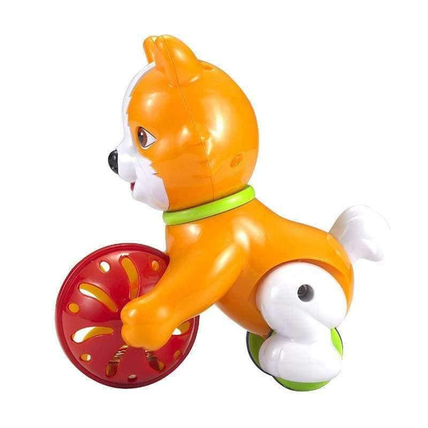 Planet Gates Pull Back Dog Baby Wind Up Toys Kids Cartoon Animal Running Toy with Ball Ring for Toddler Educational Classic Toy Gift