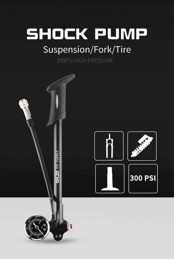Planet Gates Pump 300 psi High-pressure Bike Air Shock Pump For Fork & Rear Suspension Cycling Bicycle Pump Mountain Bike Pump With Gauge