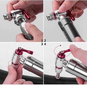 Planet Gates PUMP2 Bicycle Mini Pump CO2 Inflator Insulated Sleeve Air Cycling Bike Bicycle Pump Bike Ball Pump Bike Bicycle Accessories