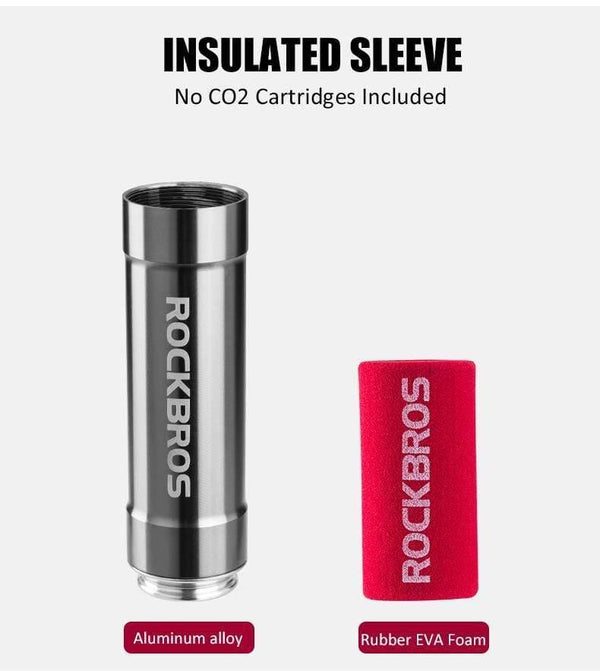 Planet Gates PUMP2 Bicycle Mini Pump CO2 Inflator Insulated Sleeve Air Cycling Bike Bicycle Pump Bike Ball Pump Bike Bicycle Accessories