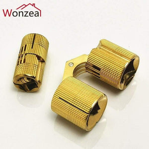 Pure Brass Hidden Hinges Dia.8mm/10mm/12mm Barrel Hinge Invisible Furniture Hinge Hardware Accessories
