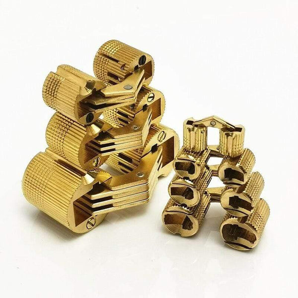 Pure Brass Hidden Hinges Dia.8mm/10mm/12mm Barrel Hinge Invisible Furniture Hinge Hardware Accessories