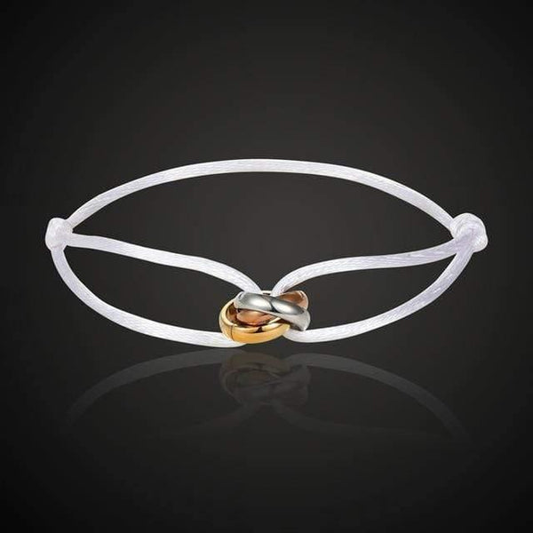 Planet Gates Pure Gold Color / 16cm Theresa New hot stainless steel bracelet 3 metal buckle ribbon lace up chain multicolor adjustable size bracelet popular unisex