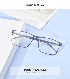 Planet Gates Pure Titanium Glasses Frame Men 2020 Prescription Eye Glasses for Men Square Eyeglasses Myopia Optical Frame Eyewear 8526