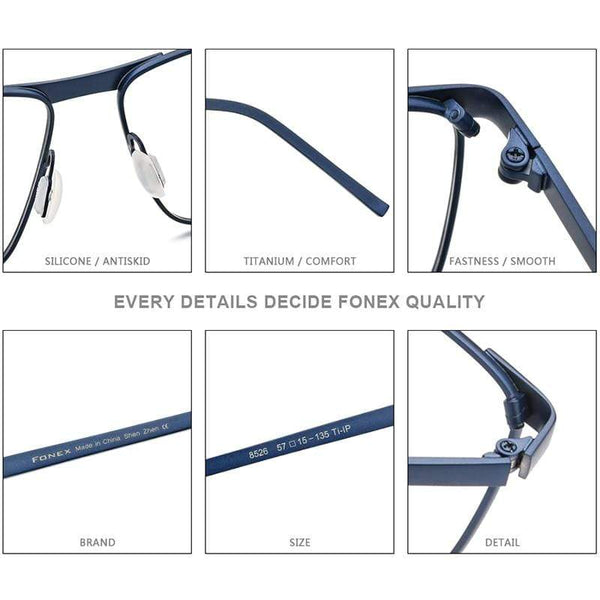 Planet Gates Pure Titanium Glasses Frame Men 2020 Prescription Eye Glasses for Men Square Eyeglasses Myopia Optical Frame Eyewear 8526