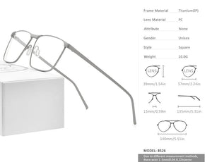 Planet Gates Pure Titanium Glasses Frame Men 2020 Prescription Eye Glasses for Men Square Eyeglasses Myopia Optical Frame Eyewear 8526