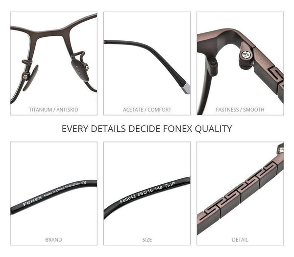 Planet Gates Pure Titanium Glasses Frame Men 2021 New Male Classic Optical Prescription Eyeglasses Frame Full Rim Square Eyewear F85642