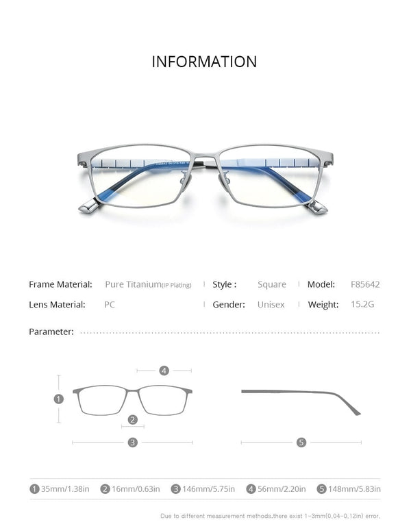 Planet Gates Pure Titanium Glasses Frame Men 2021 New Male Classic Optical Prescription Eyeglasses Frame Full Rim Square Eyewear F85642