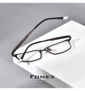 Planet Gates Pure Titanium Glasses Frame Men 2021 New Male Classic Optical Prescription Eyeglasses Frame Full Rim Square Eyewear F85642
