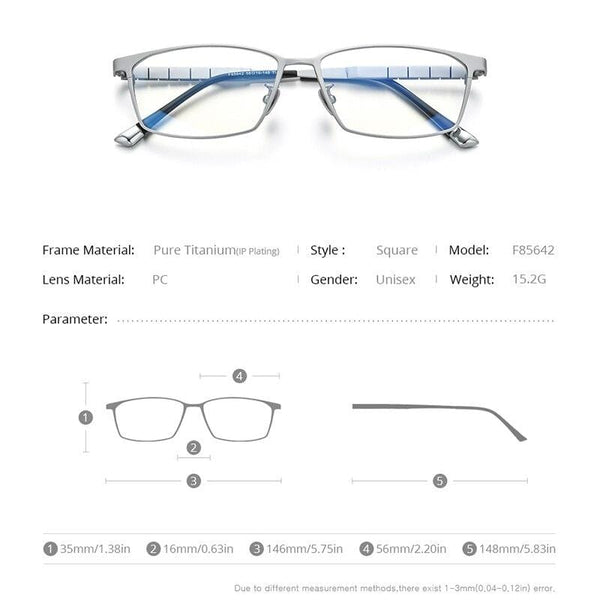 Planet Gates Pure Titanium Glasses Frame Men 2021 New Male Classic Optical Prescription Eyeglasses Frame Full Rim Square Eyewear F85642