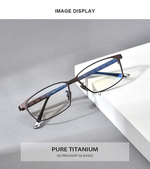 Planet Gates Pure Titanium Glasses Frame Men 2021 New Male Classic Optical Prescription Eyeglasses Frame Full Rim Square Eyewear F85642