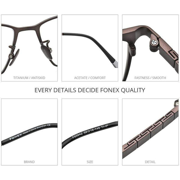 Planet Gates Pure Titanium Glasses Frame Men 2021 New Male Classic Optical Prescription Eyeglasses Frame Full Rim Square Eyewear F85642