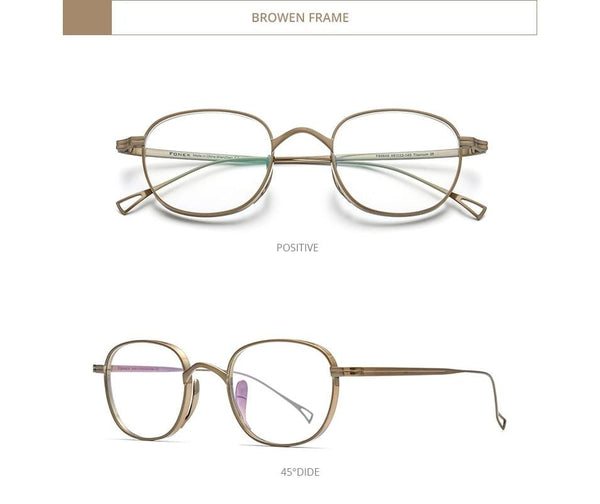 Planet Gates Pure Titanium Glasses Frame Men Retro Square Prescription Eyeglasses Women 2021 New Vintage Myopia Optical Eyewear F85649