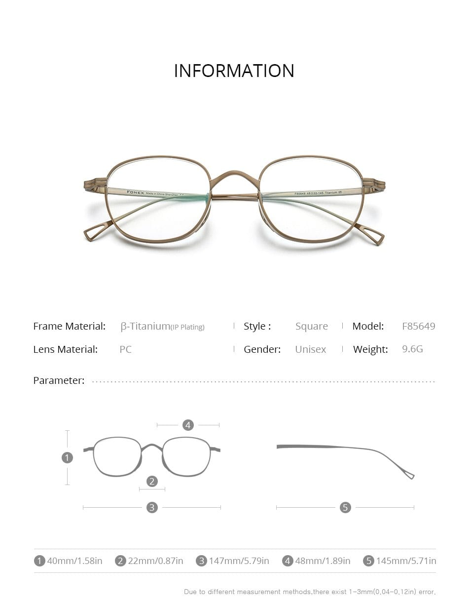 Planet Gates Pure Titanium Glasses Frame Men Retro Square Prescription Eyeglasses Women 2021 New Vintage Myopia Optical Eyewear F85649