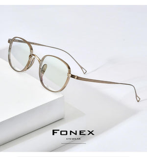 Planet Gates Pure Titanium Glasses Frame Men Retro Square Prescription Eyeglasses Women 2021 New Vintage Myopia Optical Eyewear F85649