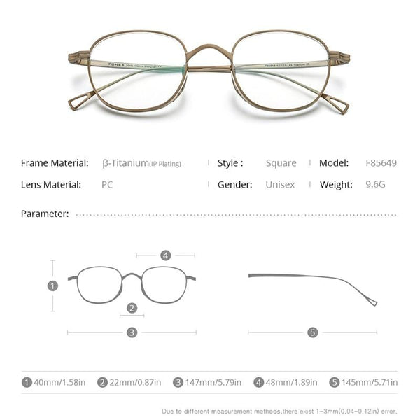 Planet Gates Pure Titanium Glasses Frame Men Retro Square Prescription Eyeglasses Women 2021 New Vintage Myopia Optical Eyewear F85649