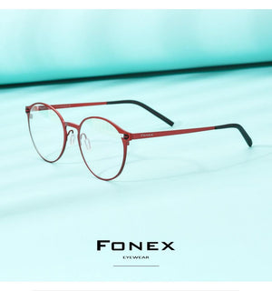 Planet Gates Pure Titanium Glasses Frame Women Retro Round Prescription Eyeglasses 2020 New Men Antiskid Optical Screwless Eyewear 8530