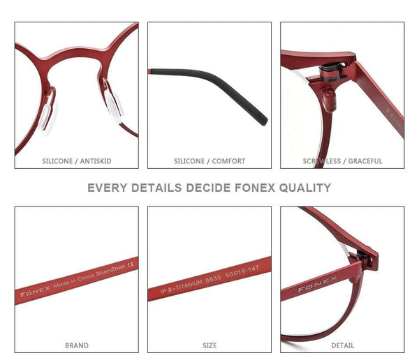 Planet Gates Pure Titanium Glasses Frame Women Retro Round Prescription Eyeglasses 2020 New Men Antiskid Optical Screwless Eyewear 8530