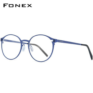Planet Gates Pure Titanium Glasses Frame Women Retro Round Prescription Eyeglasses 2020 New Men Antiskid Optical Screwless Eyewear 8530